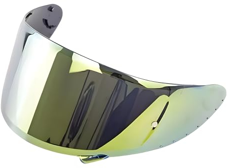 Guajiro - Visera Compatible con SHOEI CWR | NXR - RYD - X-SPIRIT III - Z7 - Rf1200 - X14 | Pantalla Casco Moto con soporte Pinlock Antivaho y sistema Tear-off | Policarbonato Reforzado (Oro)