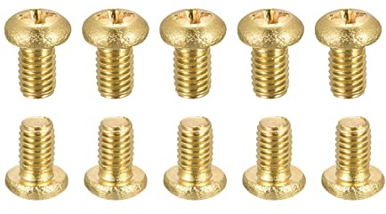 DTGN M3X5mm(DxL) Laiton Phillips Machine Vis - 20Paquet - Bien pour Machines Industrie - Poêle Tête Fixation Vis - Laiton Ton