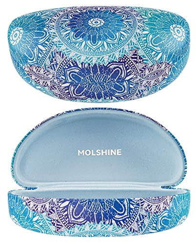 molshine Estuche rígido para gafas de sol, estuche grande para anteojos para mujeres y hombres, anteojos de sol de gran tamaño (Mándala)