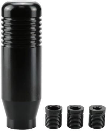 JNNJ Auto-Schalthebelknopf, Manual Ersatz Schalthebel, Aluminiumlegierung Auto Schalthebelknopf Griff Schaltkopf, Für Die Meisten Manuellen Kraftfahrzeuge(Schwarz)