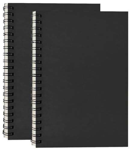 2Pack A4 Sketch Books 160GSM Thick Paper Spiral Bound Sketchbook Hardback Sketch Pad for Drawing and Sketching 30 Sheets/60 Pages(A4-2Pack)