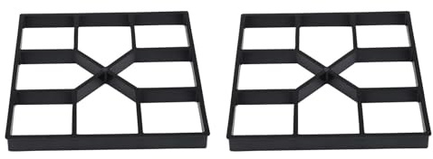 DIYEAH Stampo per Pavimentazione in Pietra 2 Pezzi per Fai da Te Forma per Mattoni di Cemento Strumento Ecologico per Camminamenti in Giardino Balcone Terrazza e Bordo Piscina