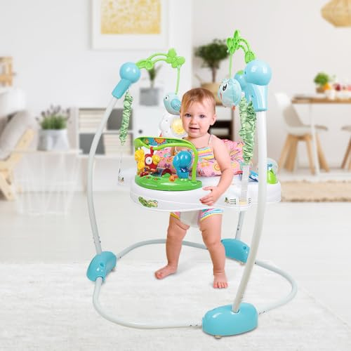 Lauflernhilfe 4 in 1, Drehspieß mit Tablett für musikalische Aktivitäten, für Babys, mit interaktivem Spielbrett, kippsichere Basis, von 6 bis 18 Monaten,63 × 56 × 18 cm – Gemischte Farben