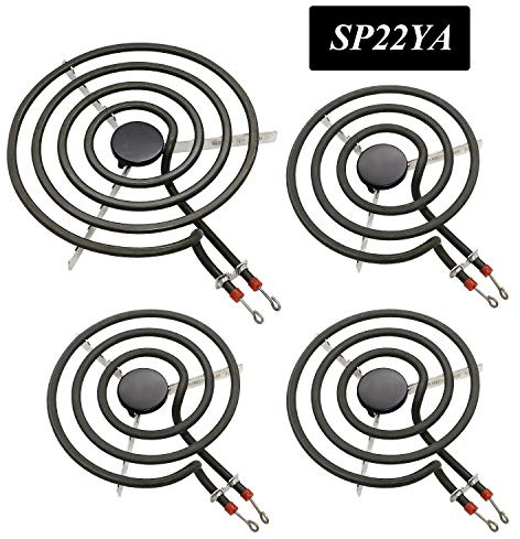 AMI PARTS SP22YA Electric Range Burner Element Unit Set Replacement Fit for G-E Hot-point Ro-per Ken-more Range Stoves (1 x WB30X253 8 & 3 x WB30X254 6)