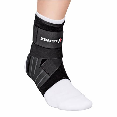 Zamst A1 Chevillère de Sport – Support Respirant pour Hommes et Femmes avec Sangles Ajustables à Trois Bandes – Idéale pour Entorse Latérale Modérée – Pied Gauche, Taille M
