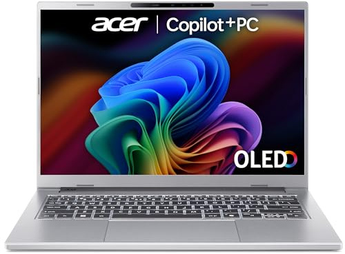 acer Aspire 14 AI A14-61M Co-Pilot+ Laptop - AMD Ryzen AI 7 350, 16GB, 1TB SSD, Integrated Graphics, 14 WUXGA OLED, Windows 11, Silver