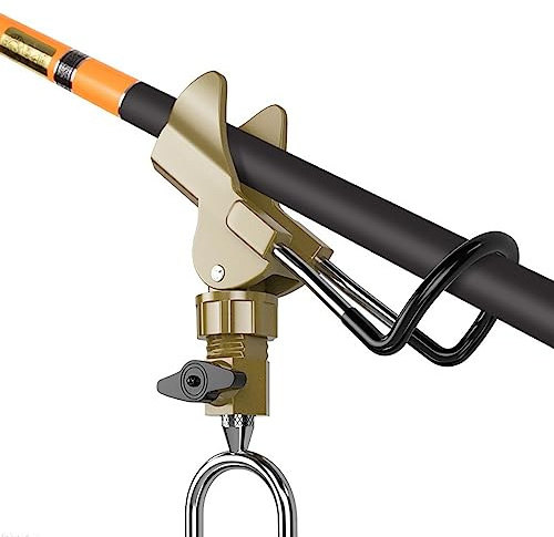CRSUSUKJ Support Orientable 360° pour Canne à Pêche en Acier Inoxydable, Rivage, Plage et Rivière