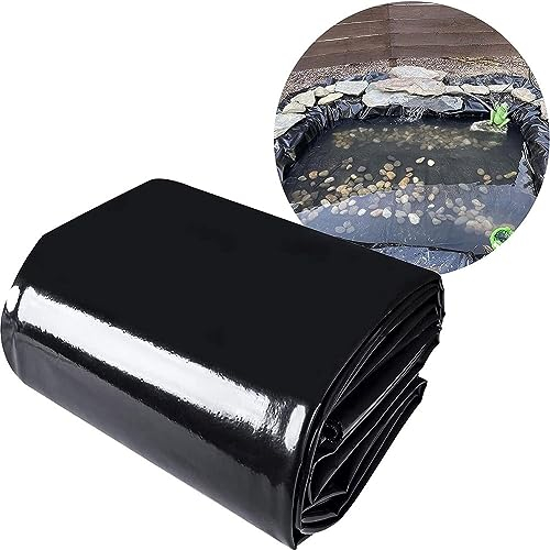 SEVSO Wasserdicht Teichfolie, Undurchlässige Folie Membran 2X4m 4X5m 6X8m 8X10m, Robust Und Reißfest, 0.2Mm Stärke HDPE Teichfolie Für Fischteichbekleidung, Verstärkte Landschaftsgestaltung,8 * 9m