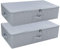Pack de 2 cajas de almacenaje plegables bajo la cama con tapa de cremallera, cestas de almacenaje de tela sólida