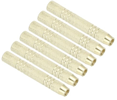 PATIKIL 6 Piezas 12 Gramos Reemplazo de Barril de Dardos Tono Dorado | Accesorios de Barril de Dardos de Metal, para Puntas de Dardos Suaves Y de Acero