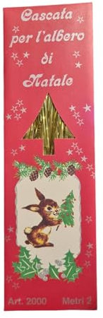 Generico X 2 Confezioni: Fili d'Angelo Natalizi per Albero di Natale e Decorazioni Natalizie, Capelli d'Angelo, Lamette, Cascata Albero di Natale, Cascata Sfondo Foto Feste, Oro - h 2 mt