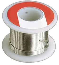 Hilo de estaño para soldadura sanitaria, diámetro de 0.8 mm, 60/40, ideal para conexiones eléctricas y plomería.