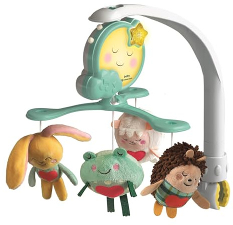 Clementoni Giostrina Carillon Baby Crib Mobile with Electronic Module, Music and Nature Sounds, Adjustable and Removable for Crib or Stroller