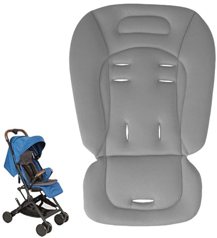 Coussin de siège de poussette : doublure en coton respirant avec ajustement, rembourrage et lavable | Support réglable pour poussette et siège de