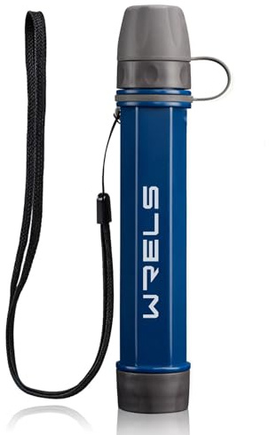 WRELS Water Filter Straw,NSF & SGS Certified Personal Portable Filter for Camping Hiking Survival,Outdoor Water Filter with Carabiner & Extension Tube – Emergency Water Filtration System