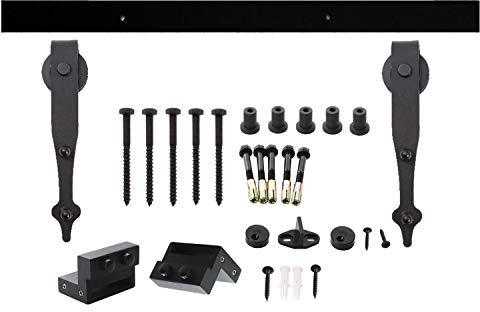 Schiebetürsystem Classic Mattschwarz Laufschiene für Schiebetüren Schiebetürset