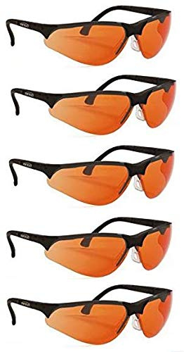 Infield Terminator UV-400 Schutzbrille für Blaulicht und UV-Schutz, orange (fünf)