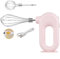 Kabelloser Handmixer Elektrischer, Edelstahl-Schwingbesen Mini-Eierschläger 4-Gang-Einstellbarer Mini-Handmixer Elektrischer Mixer Mit 2 Schneebesenaufsätzen USB-Aufladung, 1500mah(Rosa)