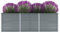 KOIECETA Hochbeet Pflanzkübel Blumenkasten Garten Pflanzkasten Terrassen Gemüsebeet Gartenbeet Pflanzbeet Verzinkter Stahl 240x80x77 cm Grau