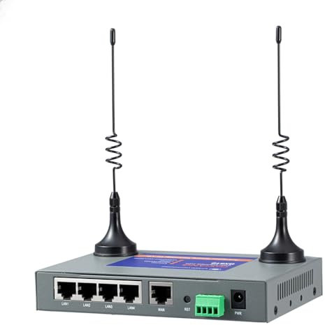 Router WiFi industrial 4G LTE SIM QX510-EW2 con 5 puertos Ethernet, Enrutador cliente VPN móvil, módem de puerta de enlace M2M RS232 para cámaras, fabricación, venta al por menor POS, estación de