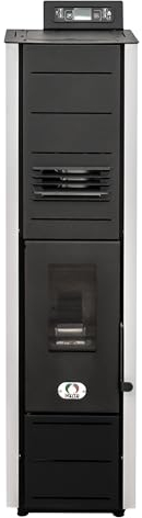 STUFE A PELLET ITALIA Colonna 10 KW | Pelletöfen Effizienz 85% Heizt 80m² Superkompaktes Design Programmierbar 5 Geschwindigkeiten und Leistungsstufen 24 Monate Garantie Weiß