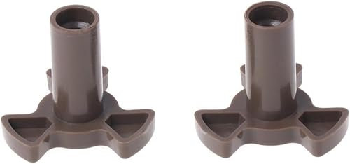 MEISO 2 Piezas Acoplador Giratorio Universal para Microondas, Eje Repuesto para Horno Microondas, Placa giratoria Placa de Embrague Soporte de Montaje, Mayoría de Modelos de Horno Microondas