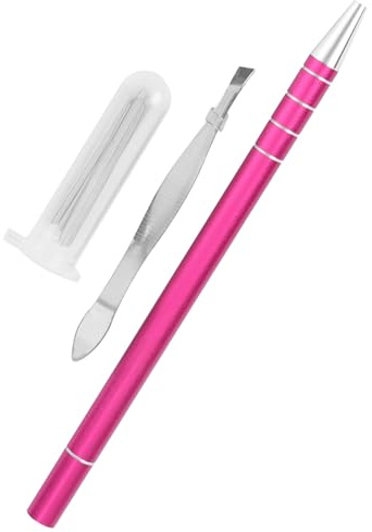 FRCOLOR Haarschneide gravurstift mit Klingen und Pinzette Edelstahl Friseurstift für Haarstyling Bart Augenbrauenformung Tragbares Profi werkzeug für Salon und Barber Shop Zufällige Farbe