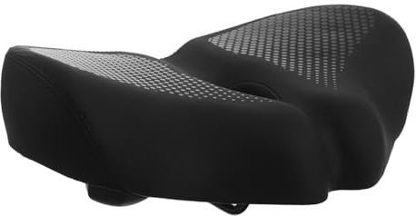 Mikinona Sella Larga per Bici da Uomo Cuscino Morbido Ammortizzato, Sella per Mountain Bike Ergonomica e Resistente, Seggiolino Sostitutivo per Bici da Strada e off-Road
