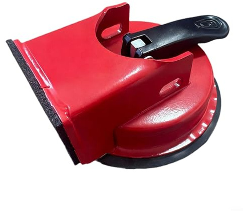 Ventouse Outil de Réparation d'Écart de Sol avec Marteau Réducteur de Bruit et Forte Prise en Vide pour Parquet, Carrelage et Plancher Stratifié Rouge