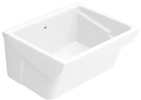 Ceramica Dolomite Vasca lavatoio 75 cm da appoggio serie Messico senza sponda (LxP): 75x61 cm, ceramica bianca
