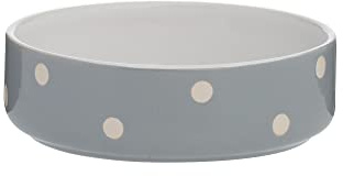 Mason Cash Grey Polka Dot Pet Bowl, 13 cm