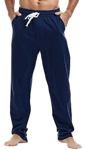 MakingDa Men's Joggers Sweatpants Cotton Gym Yoga Trousers Drawstrings Elastic Waist Pants Running Work Home