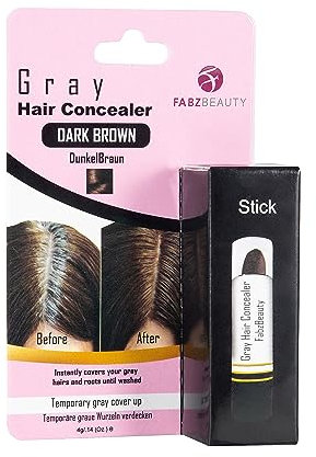 Gray Root Cover-up Stick for Women & Men Instantly Cover Your Grey Roots and Hair with Touch up Stick (Dark Brown)