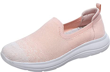 Zapatillas Running Mujer Oferta Sin Cordones Running Zapatos Baloncesto Ligero Respirable Sneaker Malla Transpirable Zapatos Antideslizantes Zapatillas de Deporte Zapatillas Mujer Elegantes Firmadas,