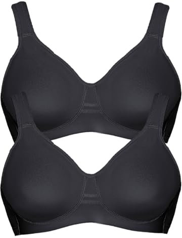 VIANIA! 2er Pack Sport BH Workout 14750 Gr. 80 E in schwarz
