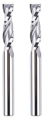 SpeTool 2 Stück Spiralfräser 6mm Schaft Upcut 24mm Schnittlänge Router Bits Fräser für Oberfräse 2 Flöten CNC Fräser Set Nutfräser VHM Schaftfräser Holzfräser Spiralnutfräser Langlochfräser Holz