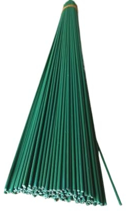 Blommig stamtråd 50 st 40 cm längd diameter 2 mm 3 mm 4 mm 5 mm papper järntråd används för gör-det-själv konstgjorda blommor nylonstrumpa blommor material 263 (färg: 3 mm papper täckt, storlek: 40 cm