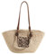 BTCHING Strohtaschen Damen Shopper Stroh Tasche Große Kapazität Tasche Handgewebte Tote Bag Strand Frauen Tasche-Weiß