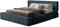 Designer Polsterbett Harmon mit Stauraum 180x200 Blau 38 Latten
