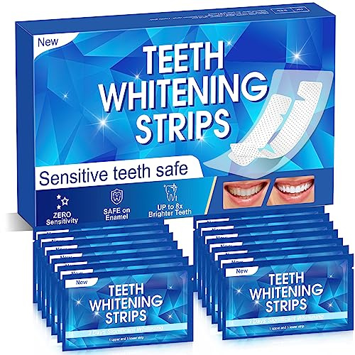Kit de Blanchiment des Dents - 14 Sessions Professionnelles - 28 Bandes Dentaires - Formule Non Sensible - Élimine les Taches Profondes