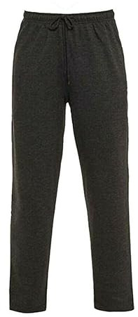 Beach Stone® Pantaloni da jogging da uomo, pantaloni sportivi casual in pile, con fondo aperto, tasche con cerniera, vita elasticizzata, orlo aperto, pantaloni da jogging classici, felpati, per sport