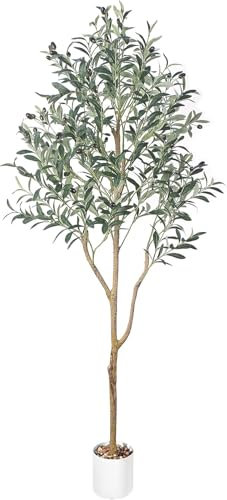 NEWBLUE 5FT Artificial Olive Tree, Realistic Tall Artificial Plant with Lifelike Green Leaves & Fruits, Faux Olive Tree Indoor Perfect for Modern Home Office Balcony Corner Decor