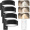 GBKDQQ 4PACK Bild Licht, Bilderleuchte akku mit Fernbedienung, Bilderlampe, Malerei Licht Wiederaufladbare mit 3 Farbtemperaturen, Dimmbar LED Kunstanzeige Akzent Licht, Vitrinenbeleuchtung LED