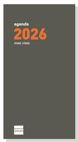 Finocam - Recambio agenda 2026 Mes Vista | Enero - Diciembre (12 meses) | Recambio anual agenda Plana P497 con Notas, Teléfonos y Calendarios - Español
