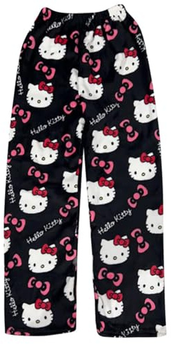 Pantalon Pyjama Femme Long Flanelle Bas de Pyjamas Polaire Chaud et Doux Confortable Fuzzy Anime Dessin Animé Y2K Kawaii Décontracté Pour La Maison Pantalon de Pyjama Pantalons Pour Femmes Ado Filles