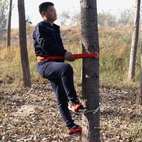 WLCGYD crampones de árboles Kit para Trepar Árboles, Equipo para Trepar Palmeras, Herramientas Ajustables para Trepar Árboles Y Rocas, Pata De Poste De Madera para Electricista.(500mm/19.7'')