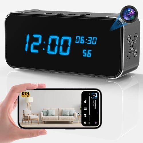 JOOKACE Mini Telecamera Spia Nascosta 4K WiFi con Bluetooth e Allarme