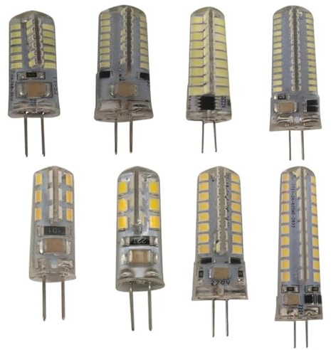 G4G9LED Bulb 12V LED Bead Dimming 110V Household Crystal Chandelier Desk Lamp Light Source Corn Halogen Energy-Saving(G5.3 12v 5W,White Light (6000K))