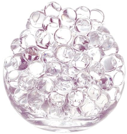 Perlas de agua para plantas, perlas de agua de 50 g para jarrones decorativos, velas flotantes, perlas de relleno de plantas, flores en jarrones, centro de boda, relleno de jarrones (Transparente)