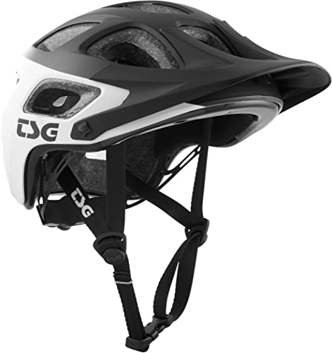 TSG Unisex – Erwachsene Seek Grafik Fahrradhelm, Block Weiß-Schwarz, M